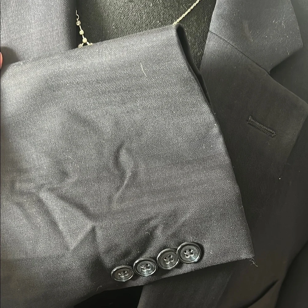 Tasso Elba Black Sport Coat with Structured Shoulders
